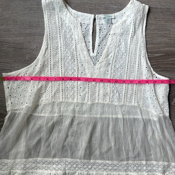 Sundance Zellie eyelet dress ivory XLP - Picture 10 of 12